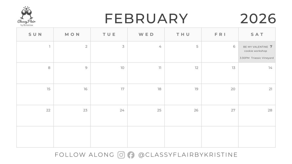 February 2026 ClassyFlair workshops