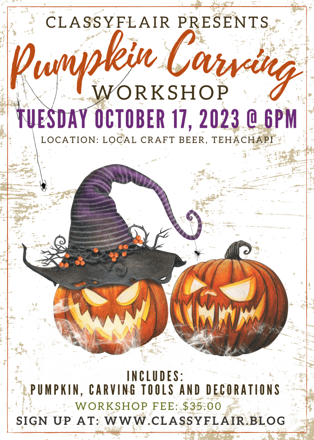 Pumpkin Carving Workshop – Oct&nbsp;17th