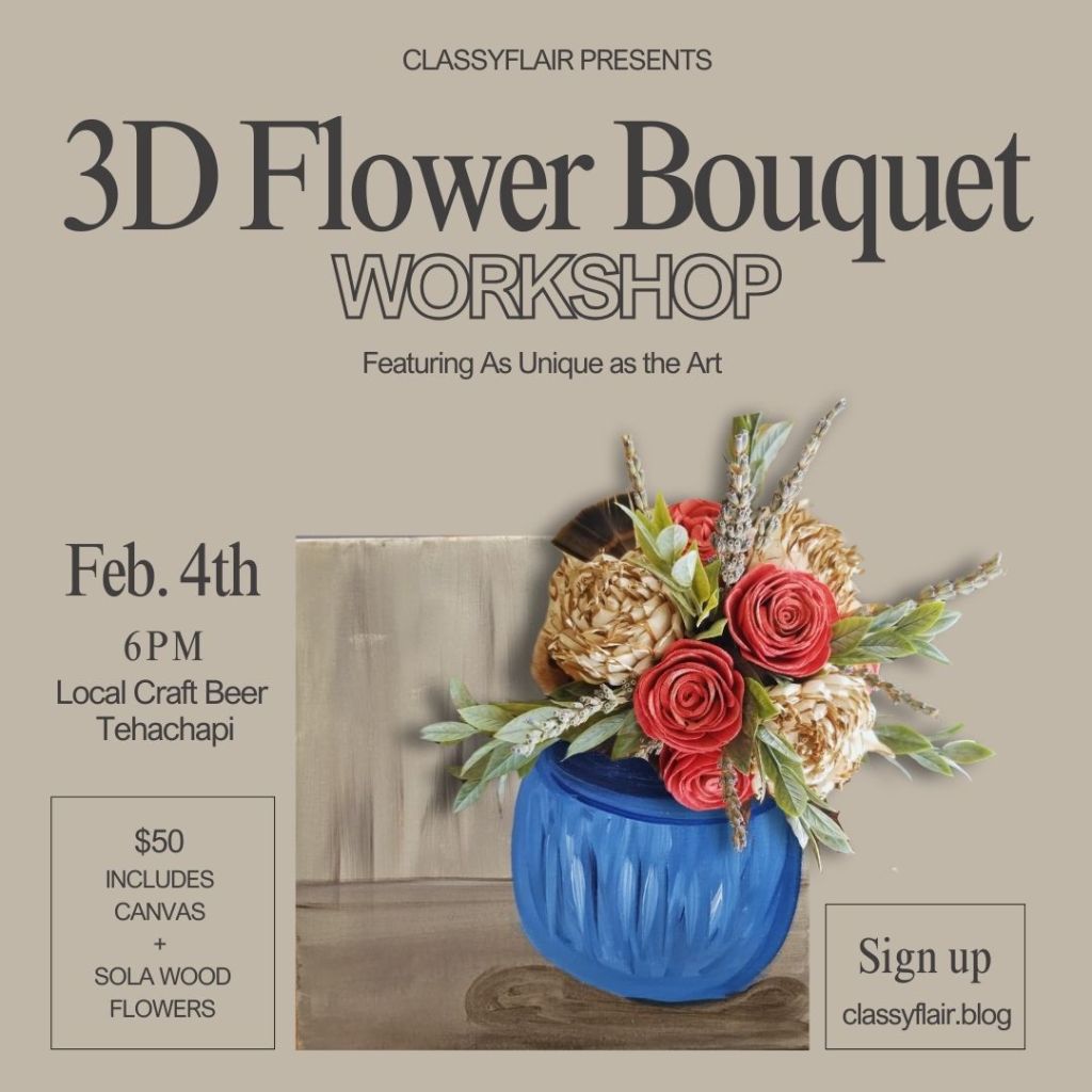 3D Flower Bouquet workshop – Feb&nbsp;4