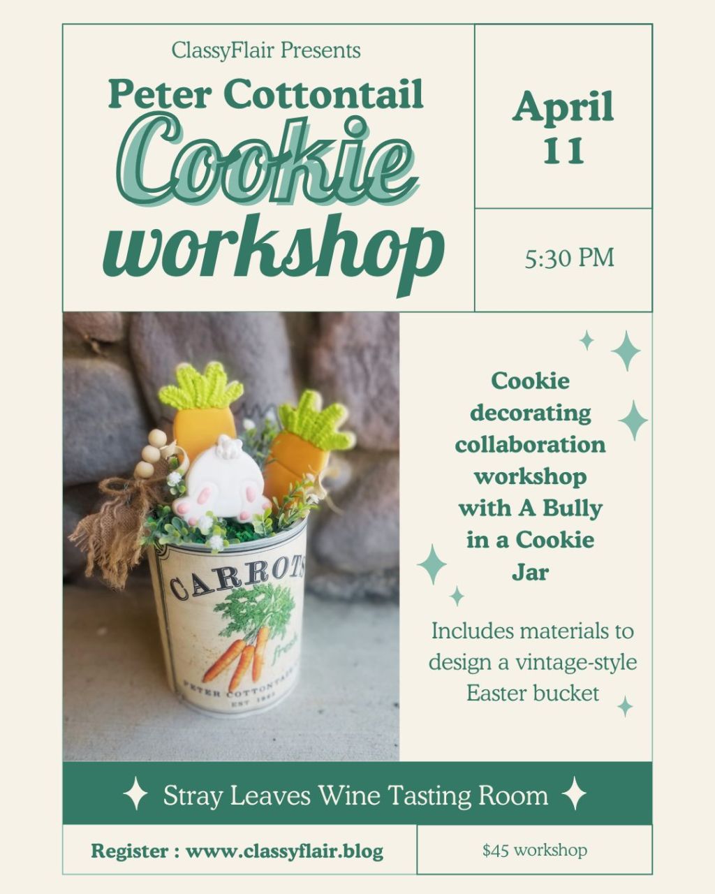 Peter Cottontail Cookie Workshop – April&nbsp;11