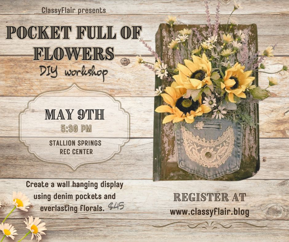 Pocket Full of Flowers -DIY workshop May&nbsp;9th