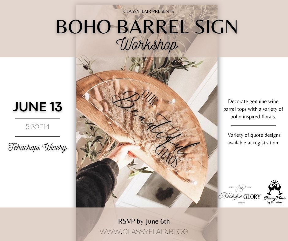 Boho Barrel Sign Workshop June&nbsp;13